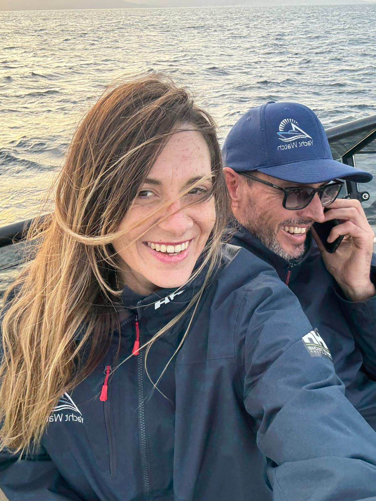 Brendan et Natasha en mer